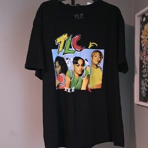 🆕️ TLC Black Short Sleeve Graphic Tee NWT Size XXL 100% Cotton